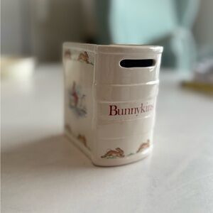 Royal Doulton White Book money piggy bank with Bunny Design